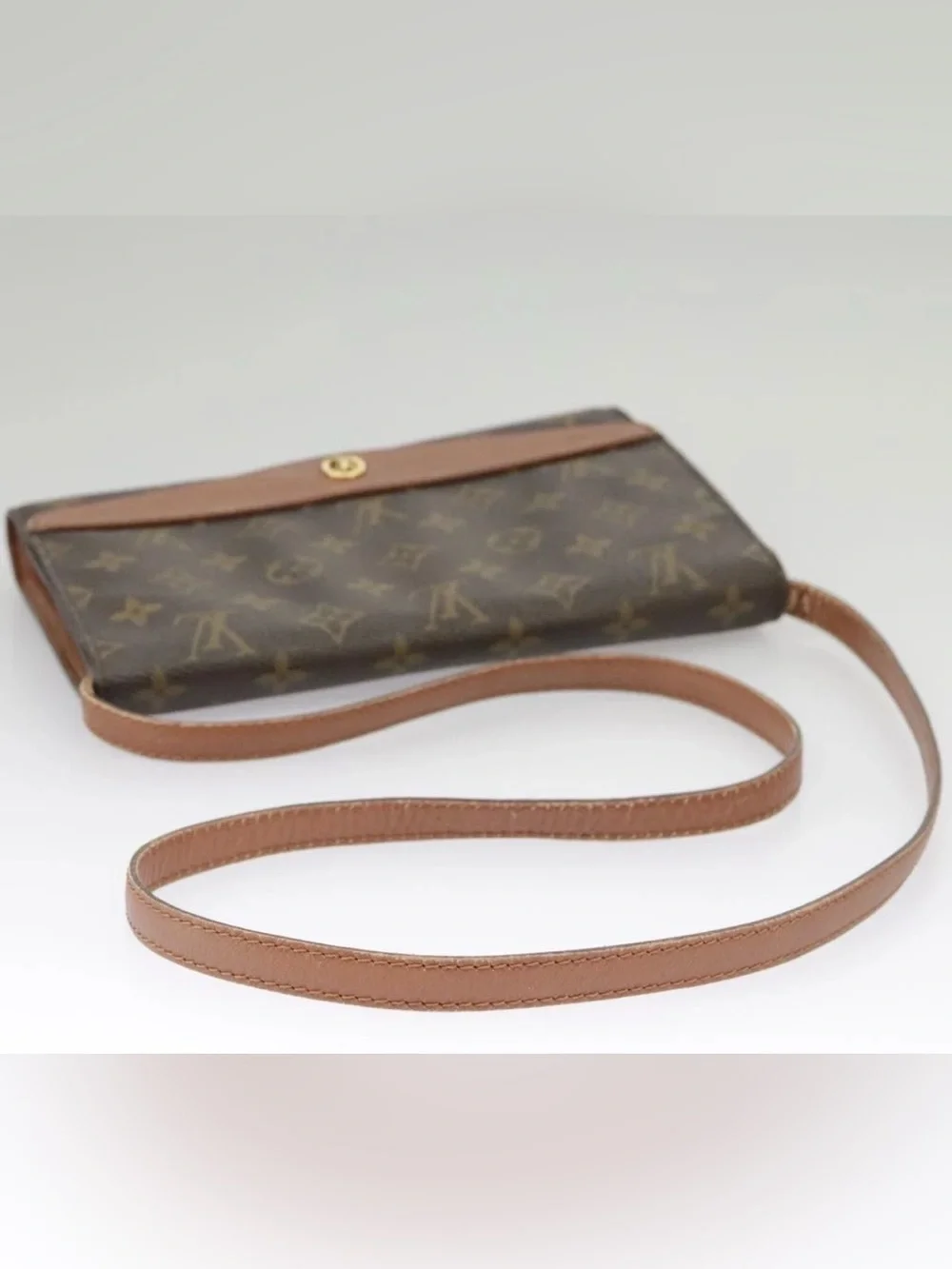 👜 LOUIS VUITTON Bordeaux 24 Monogram Authentic Shoulder Crossbody Bag Luxury